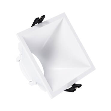 Downlight Ring Square 45º Low UGR for LED Bulb GU10 / GU5.3 with  85 x 85 mm Cut-Out - White