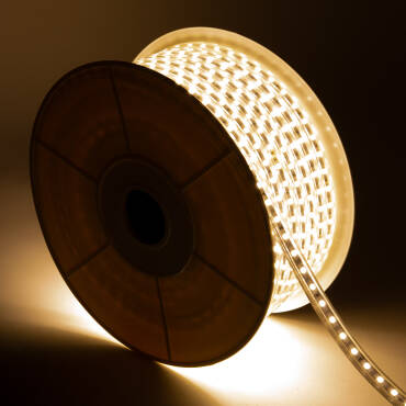 Warm White LED Strip 50m 220V AC 100 LED/m IP67 Cut at Every 25 cm - 3000K
