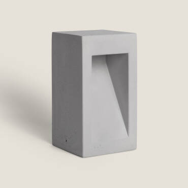 Lumixa 6W Cement Dimmable Outdoor LED Bollard 27cm - Stone Grey