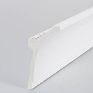 2m Flame Moulding for LED Strip - White