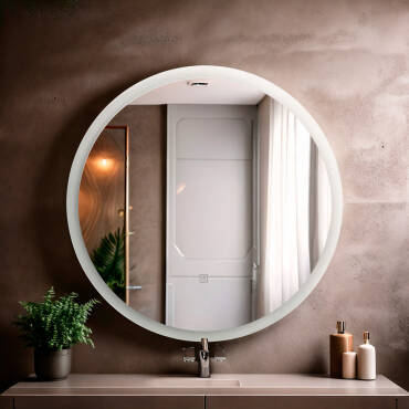 Product photography: Shala Anti-Fog Bathroom Mirror with LED Light Ø60 cm