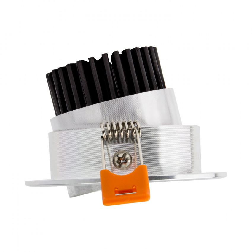 Foco LED Downlight Circular COB 12W Plata
