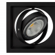 Square Tilting Halo Aluminium Downlight for 2x AR111 LED Bulbs