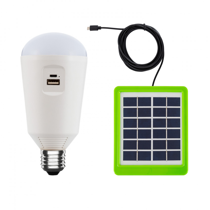 Portable 7W E27 LED Bulb with Solar Charger