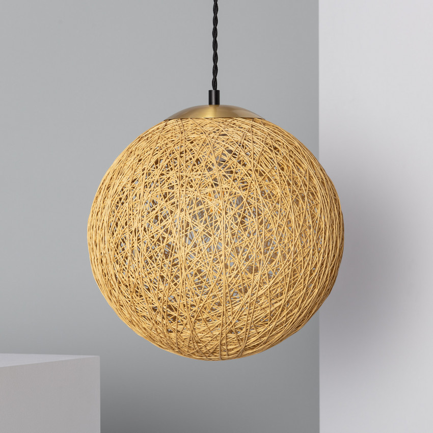 Ilargia Braided Paper Pendant Lamp 