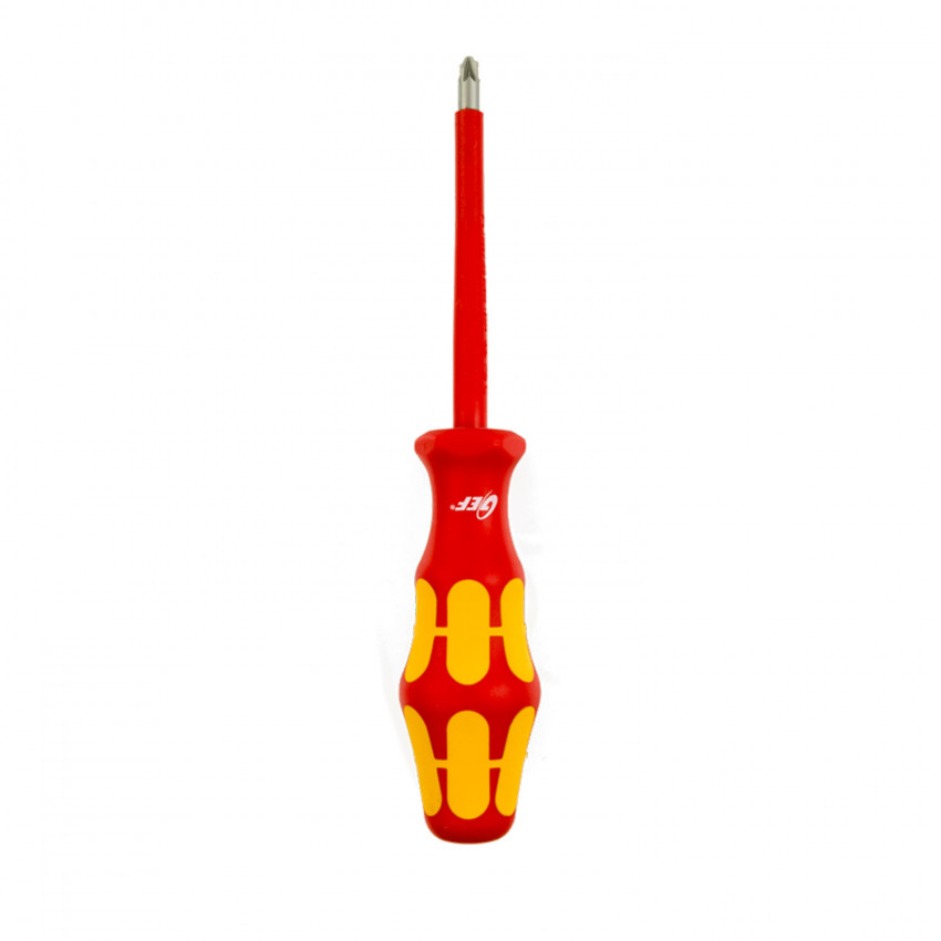 Screwdriver Insulated Pozidriv/Flat Blade PZ/S 2 Special Differential and Circuit Breaker VDE 1000V GEF