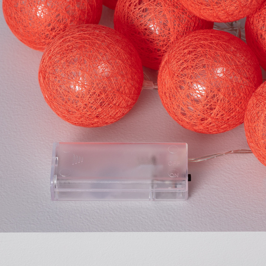 Black LED Chain of 20x Balls