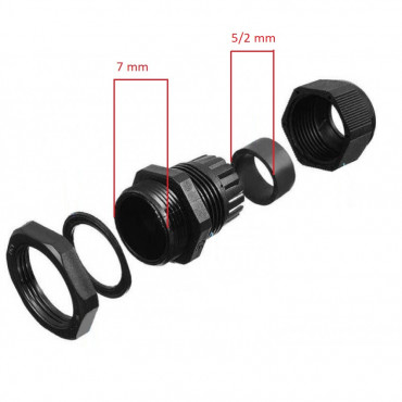 IP68 Threaded Cable Gland in Various Sizes - M8