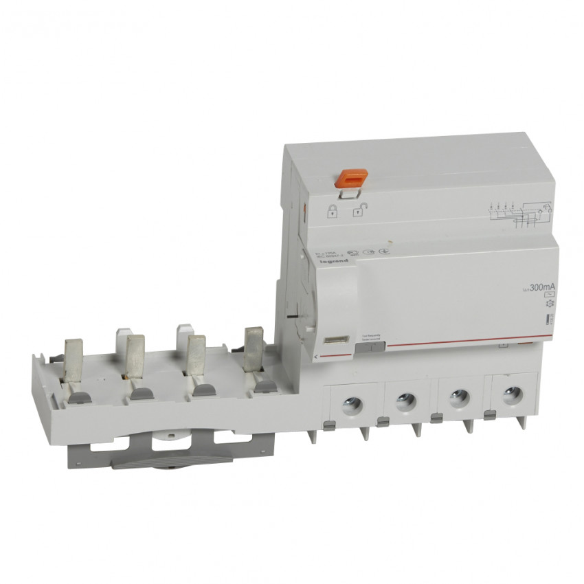 4P 300mA 125A 10kA Class AC LEGRAND DX³ 410628 Industrial Super-immunised 4P Adaptable Differential Blocks