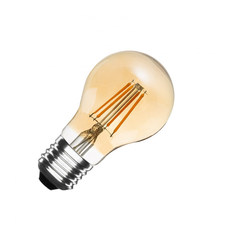 6W E27 A60 550 lm Dimmable Gold Filament LED Bulb
