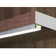 Perfil de Aluminio de Superficie 1m con Tapa Translúcida para Tiras LED