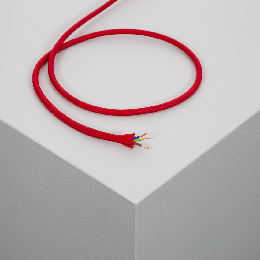 Textile Electrical Cable in Red