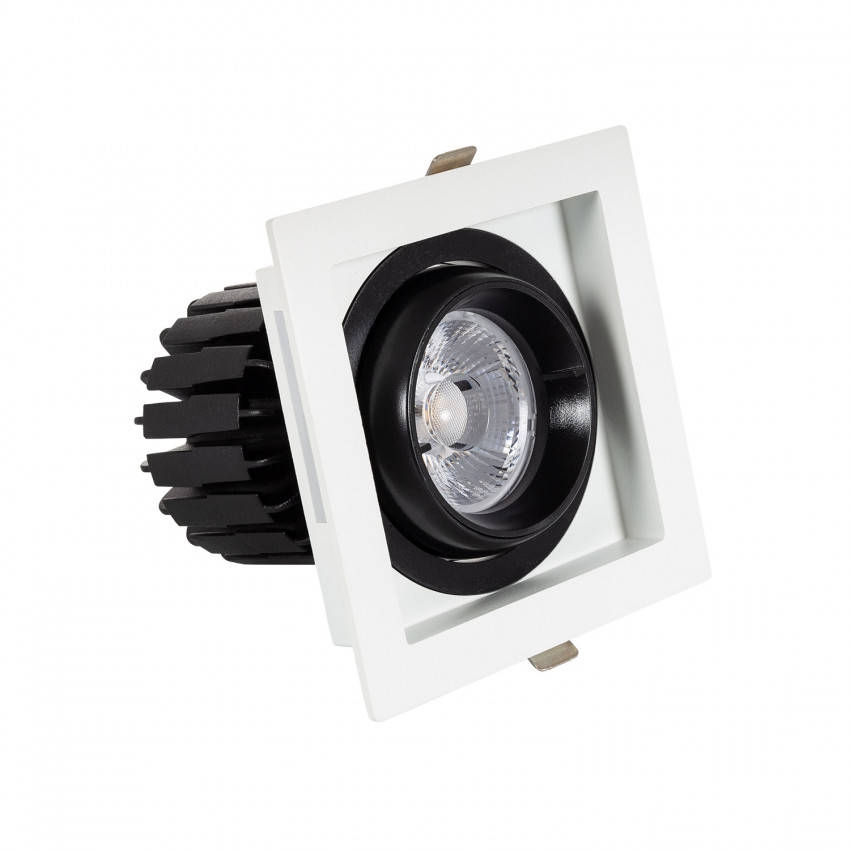 Foco Downlight LED COB Direccionable 360º Cuadrado 12W (UGR19) Design Corte 95x95 mm