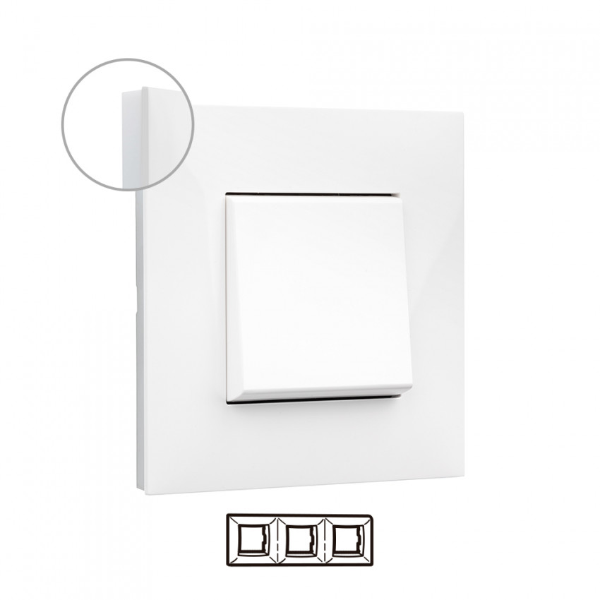 Placa Embellecedora 3 Elementos Blanco LEGRAND Valena Next 741003