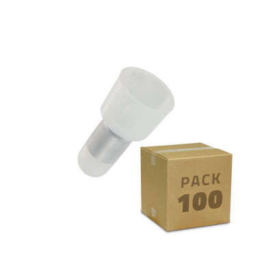 Pack of 100 Blind Splice for Cable End Connections - 3 mm
