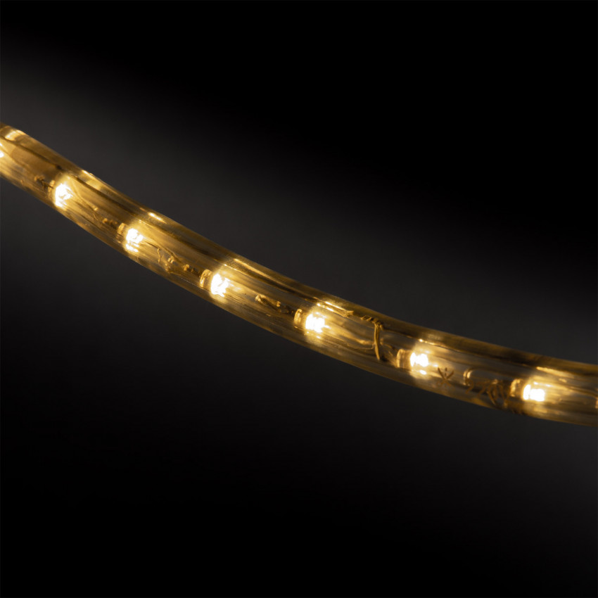 220V AC 36 LED/m LED Rope Light in Warm White IP65 Custom Cut every 100cm