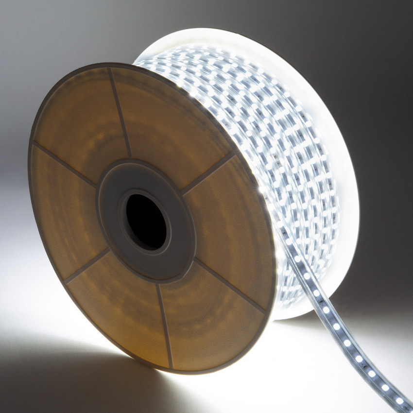 Cool White LED Strip 50m 220V AC 100 LED/m Dimmable IP67 Cut at Every 25 cm