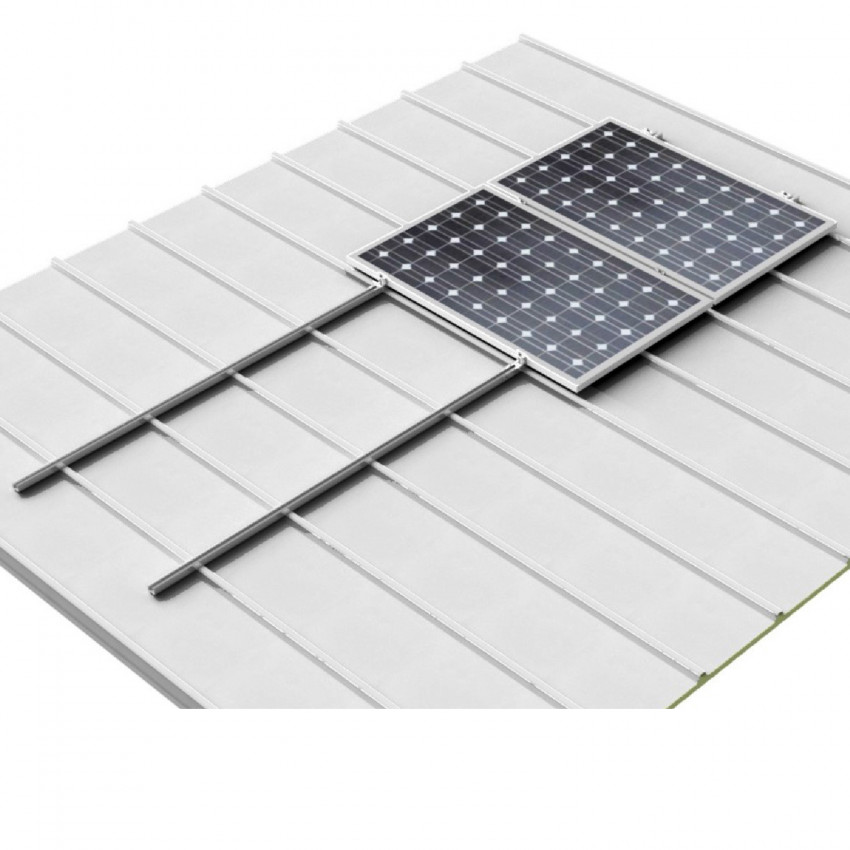 Coplanar Structure for Solar Panels Trapezoidal Plate
