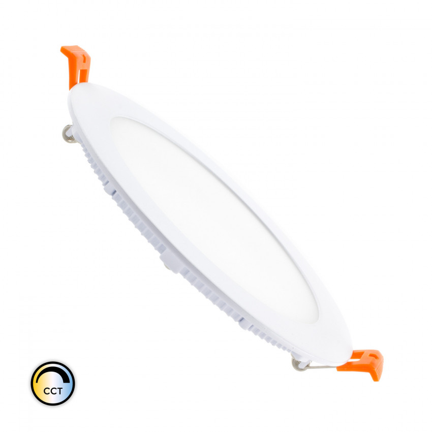 12W Round LED Ceiling Panel CCT Selectable Switch Ø155 mm Cut-Out Dimming Compatible with RF Controller V2 