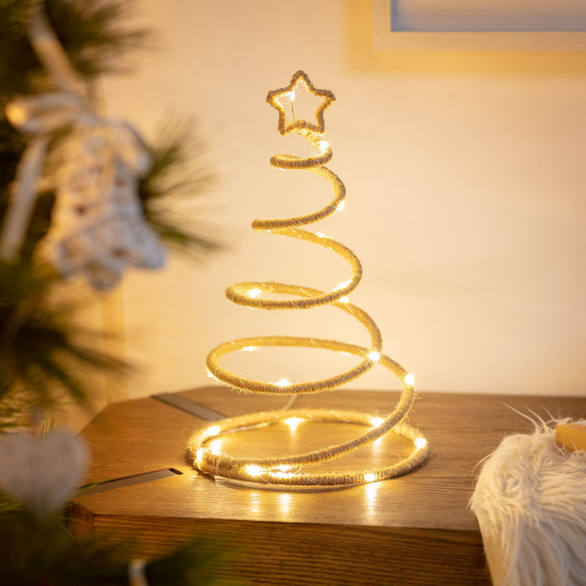 Árbol de Navidad LED Cuerda con Batería Spiraly