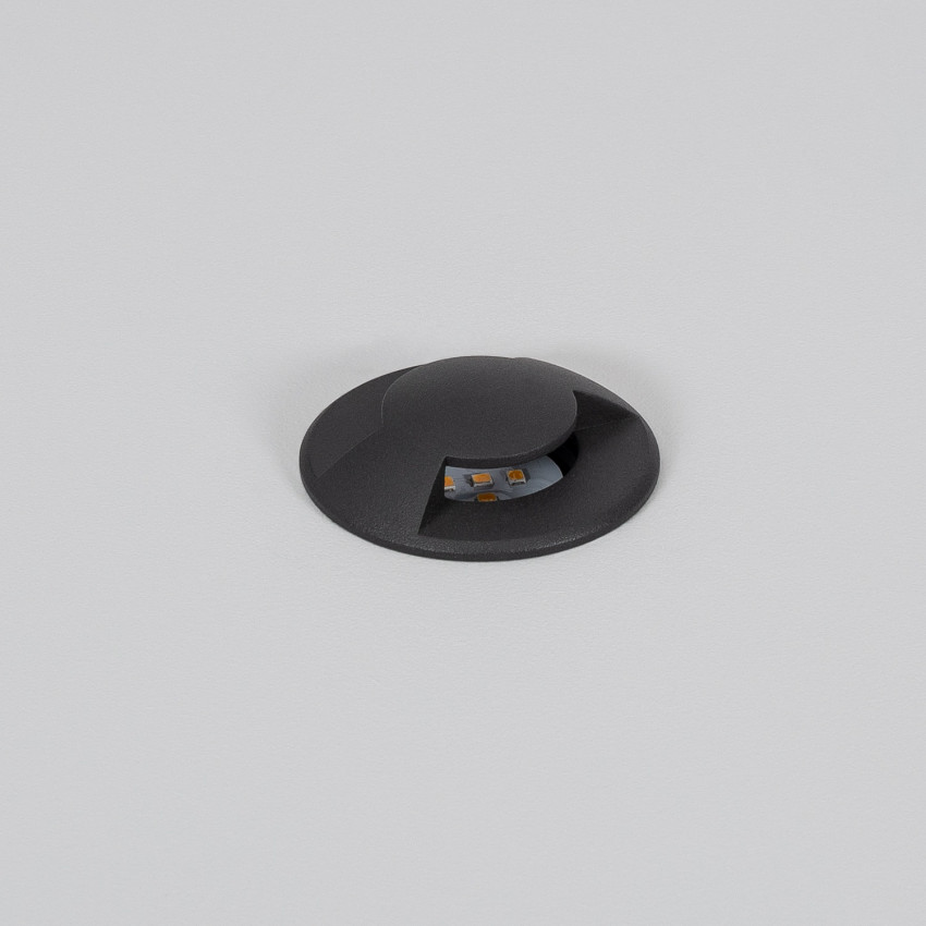 1W Loto 2L Outdoor Recessed Ground Spotlight in Black