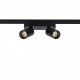 Foco Carril Doble LED Magnético Monofásico 25mm Super Slim 10W 48V CRI90 Negro (UGR16)
