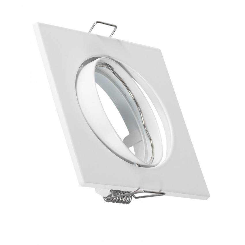 Square Tilting Downlight Frame for a GU10/GU5.3 LED Bulb Cut Ø 72 mm
