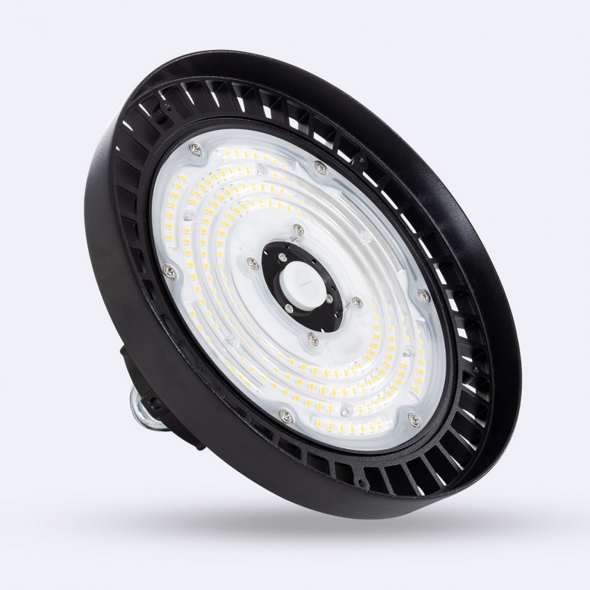 Product photography: 150W Industrial UFO HBD High Bay 0-10V LIFUD Dimmable 180lm/W 