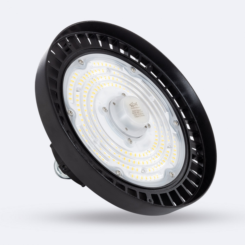 Product photography: 150W Industrial UFO HBD Smart High Bay 0-10V LIFUD Dimmable 150lm/W 