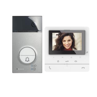 BTICINO 364612 1 House 2-Wire Advanced CLASS 100 Video Door Entry Kit with LINEA 3000 Panel and Handsfree Monitor - White