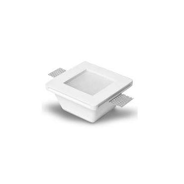 Downlight Square Plasterboard integration for GU10 / GU5.3 LED Bulb  123x123 mm Cut Out - White