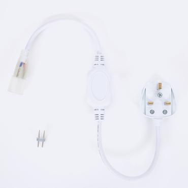 Rectifier Power Cable for Round 360 Neon Monochrome LED Strip IP67 - White
