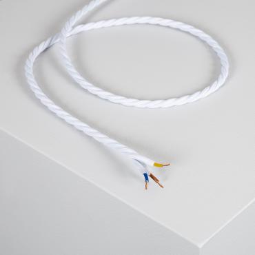White Braided Electric Textile Cable - Several options