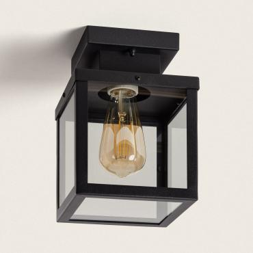 Theia Stainless Steal Outdoor Ceiling Lamp - Black
