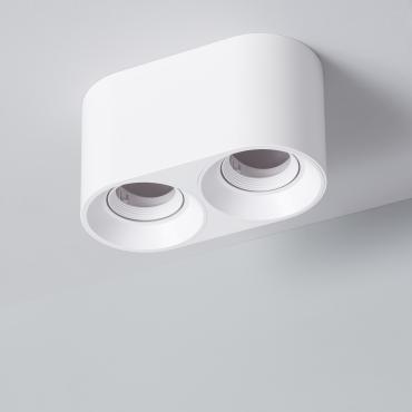 Space Double Ceiling Spotlight - Black