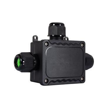 Waterproof Surface Junction Box 3 Cones IP68 (140x95x35mm ) - Black