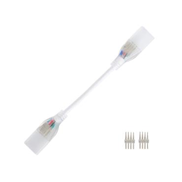 Cable Connector for 11 W/m RGB LED Neon Strip 220V AC 60 LED/m IP67 Custom Cut every 100 cm - White