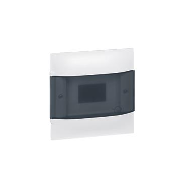 Practibox S flush-mounted box for conventional partition walls, transparent door, 1x12 modules LEGRAND 135051 - White
