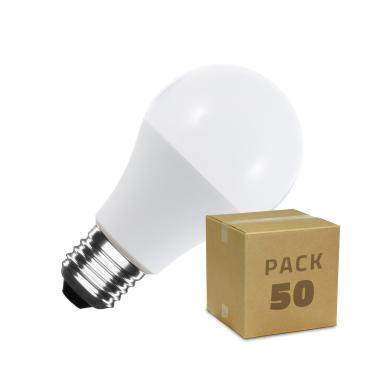 Box of 50 LED Bulbs E27 A60 10W Warm White -