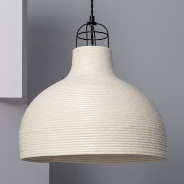Chisa Braided Paper Pendant Lamp - Ivory