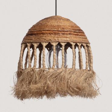 Sibu Rattan & Ramie Pendant Lamp ILUZZIA - Natural