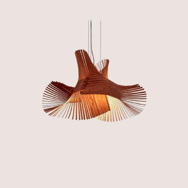 MiniMikado LZF Wooden Pendant Lamp - Dark Brown