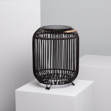 Bhilai Outdoor Solar LED Table Lamp - Dark Brown