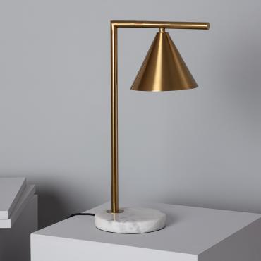 Tinos Marble and Metal Table Lamp ILUZZIA - Gold