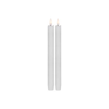 Pack of 2 Realist Natural Wax LED Candle - White