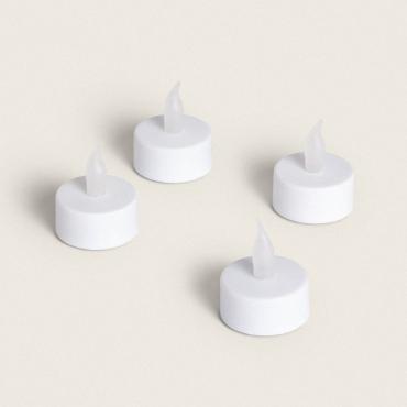 Pack of 4 Mini Hobley LED Candles - White