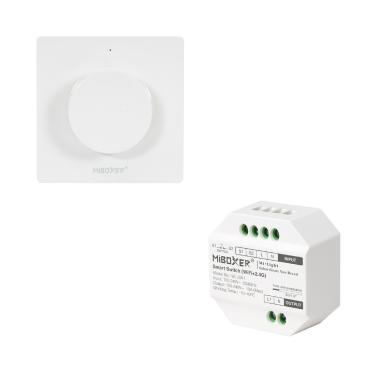 MiBoxer TRIAC LED Dimmer + Wall Mounted Monochrome RF Remote - White