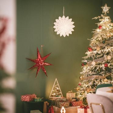 Capella LED Paper Star Battery Powered - White