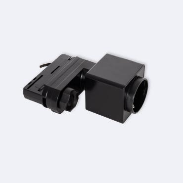 Type F "Schuko" Plug for Three Phase Track - Black