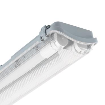 150cm 5ft Slim Tri-Proof Enclosure for two LED Tubes with One Side Connection IP65 - 1500 mm